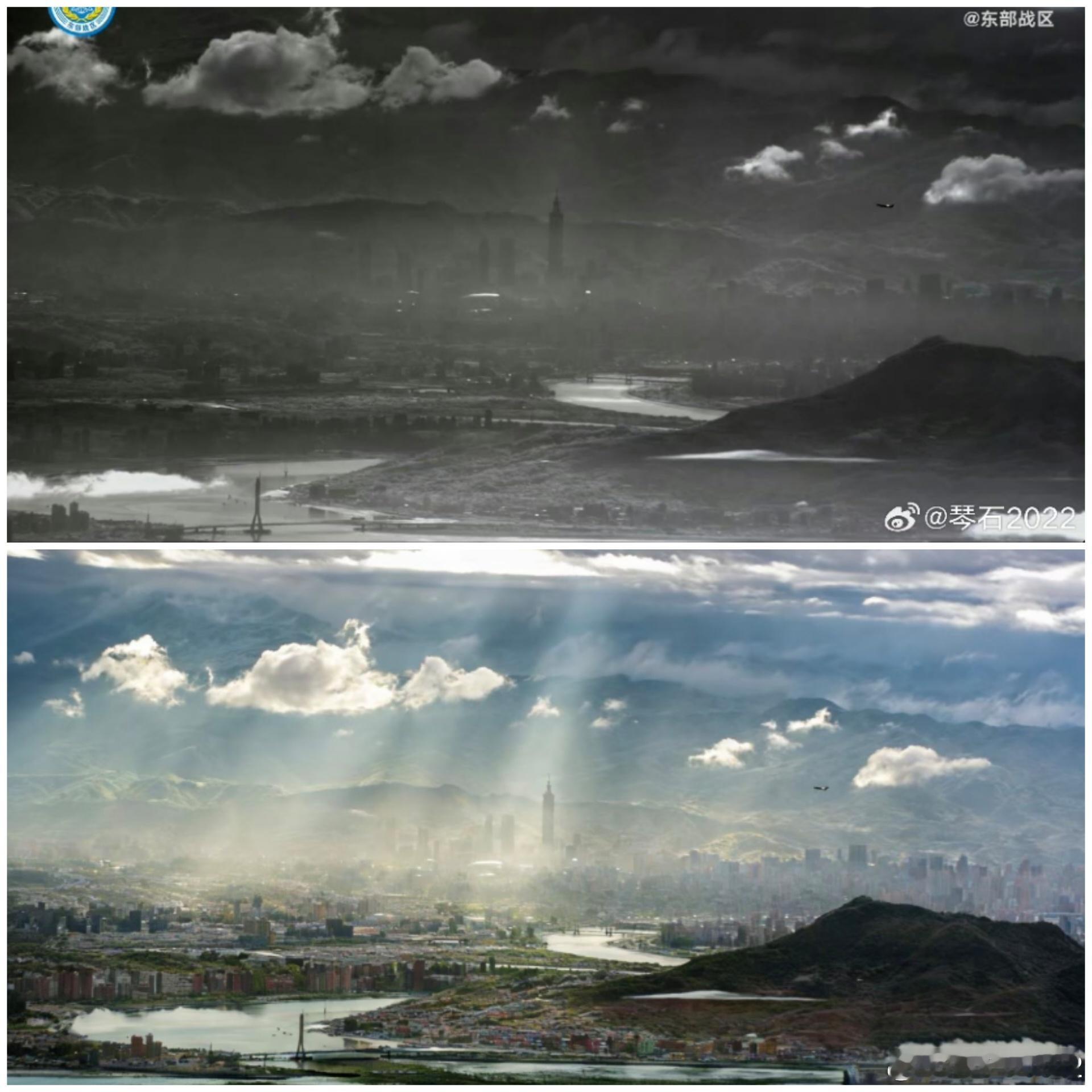 网友建立模型计算了距离这次无人机拍摄101大楼，的确震撼人心，还有今天拍的机堡。