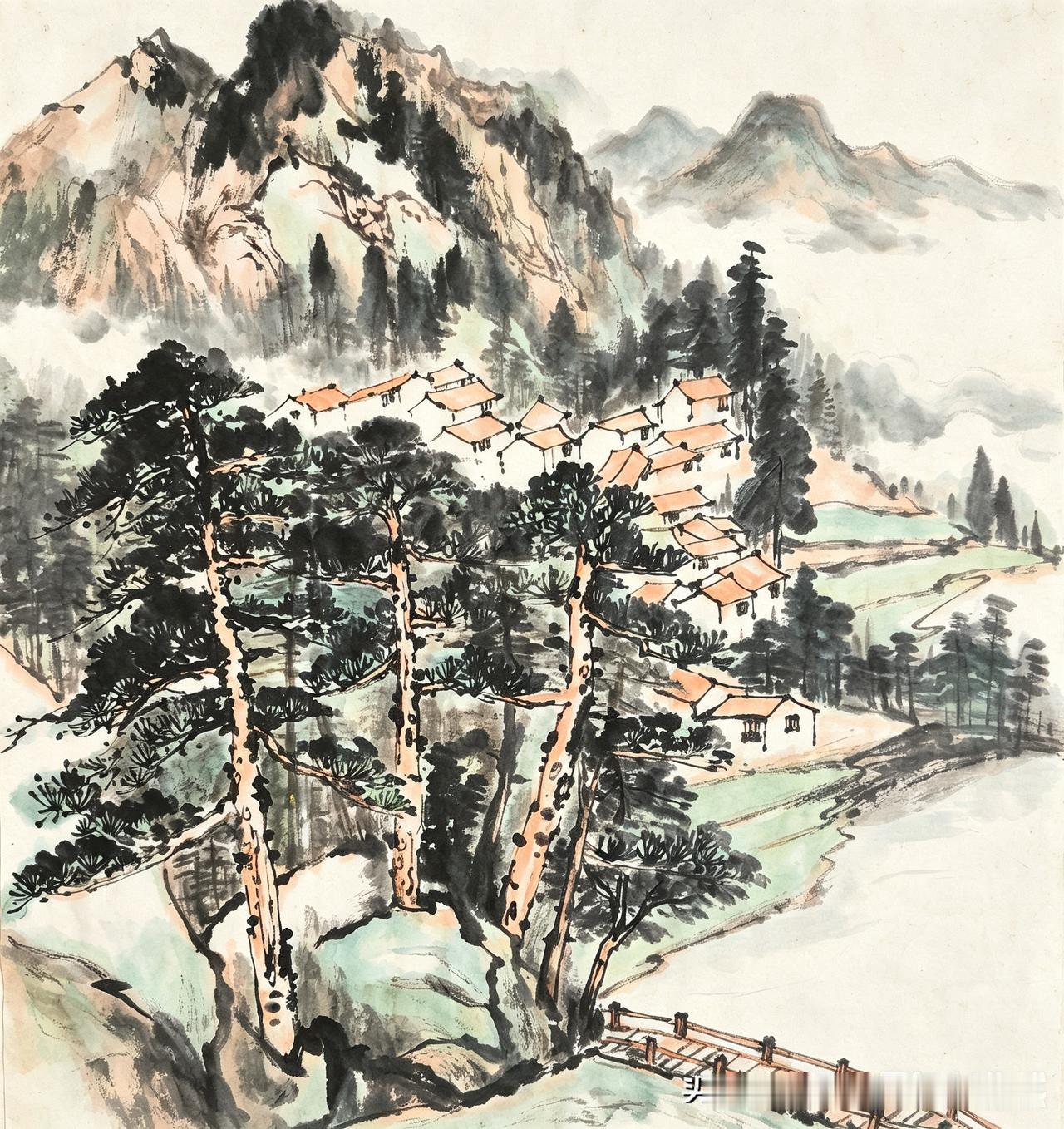 山脚小村