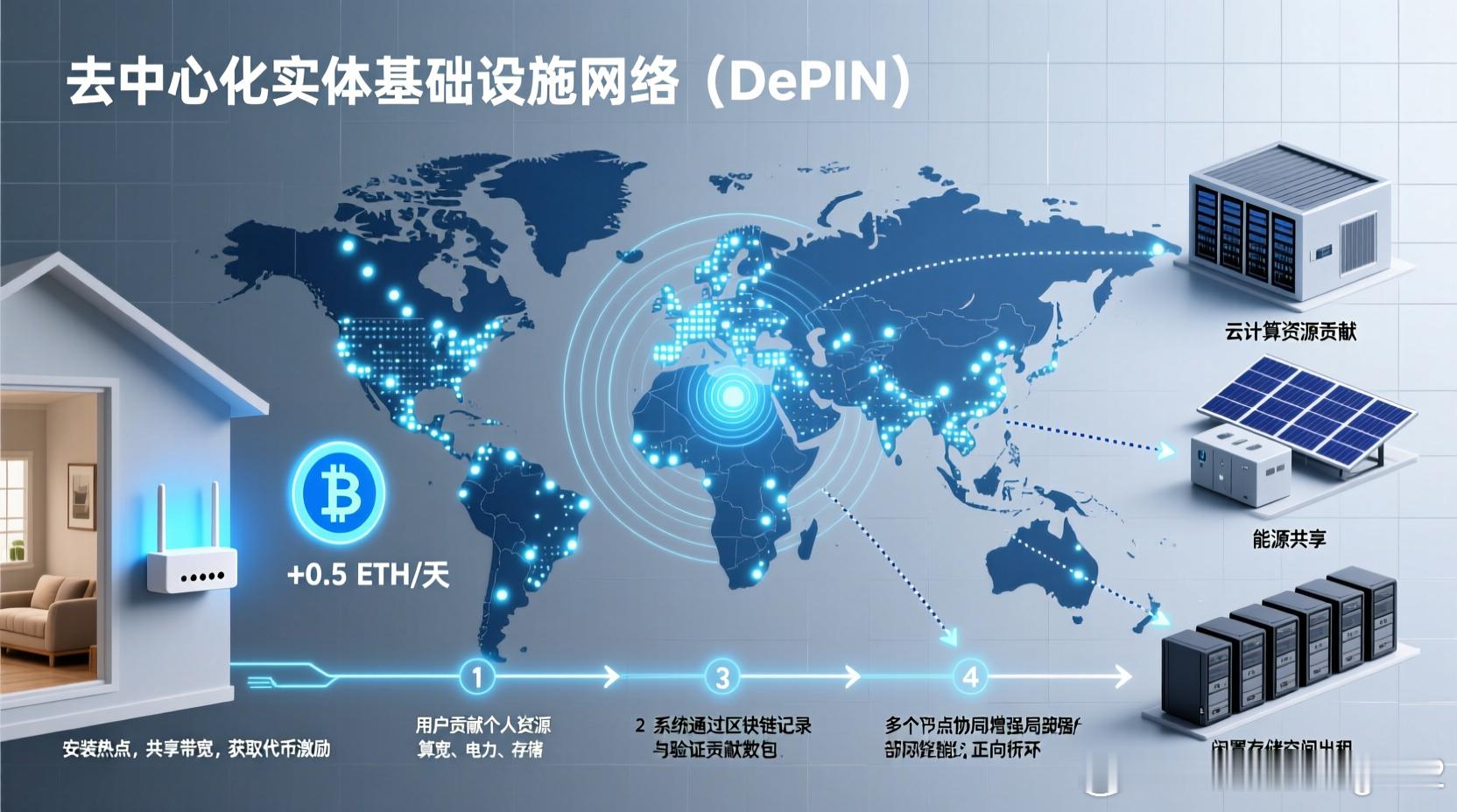 「DePIN」全称是Decentralized Physical Infrast