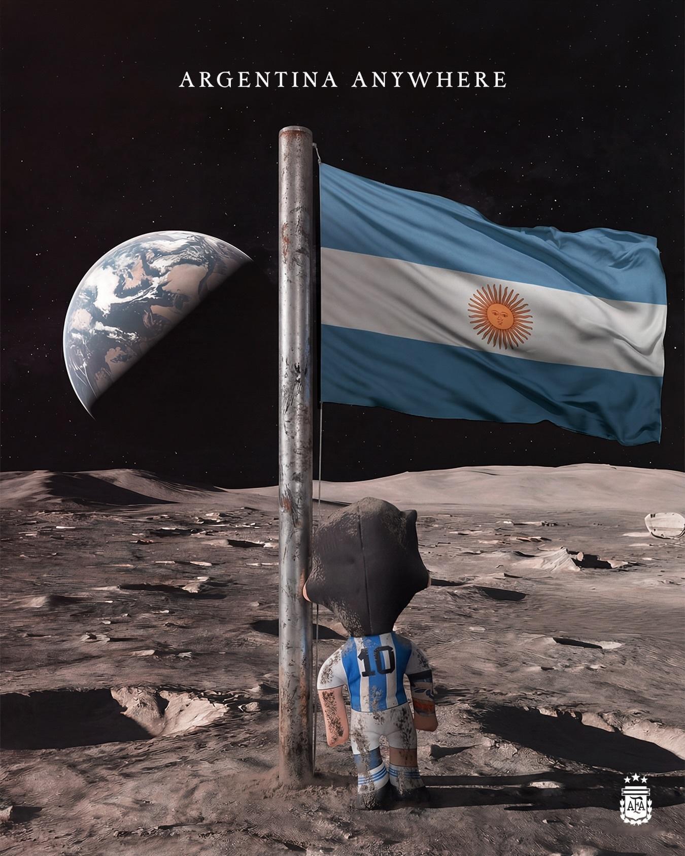 阿根廷国家队英文官方ins：阿根廷遍布各地 🇦🇷🌕梅西