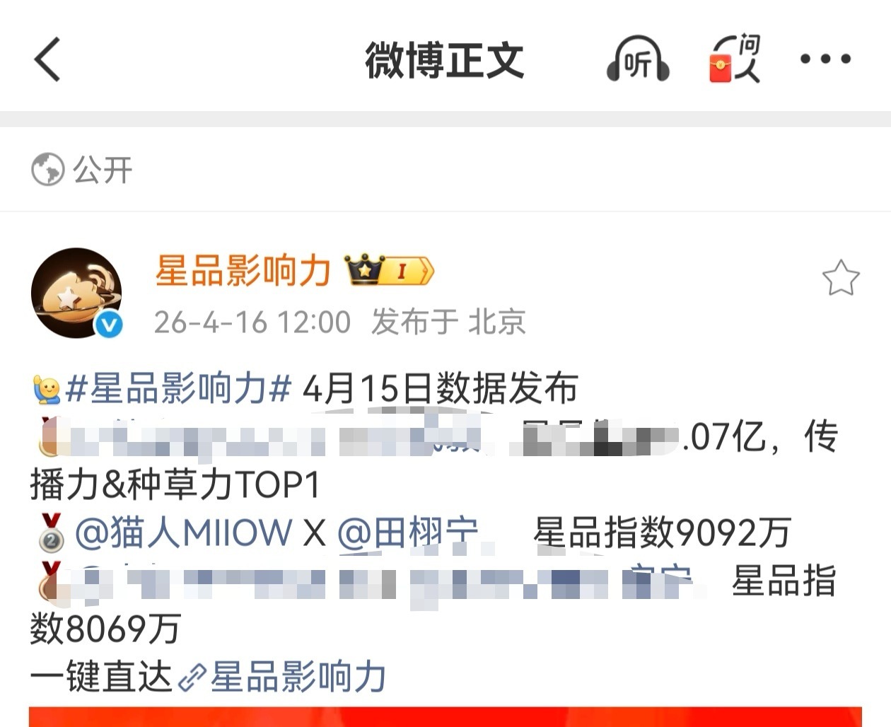 xjs吹了一天星品，最后第一且过亿的不是田栩宁 