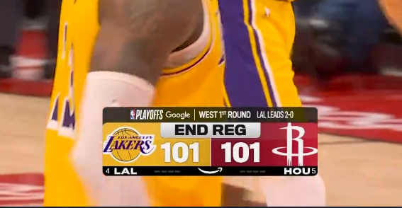 湖人这战术成功了 老詹绝杀打铁 进入加时湖人vs火箭nba季后赛 火箭花式输球