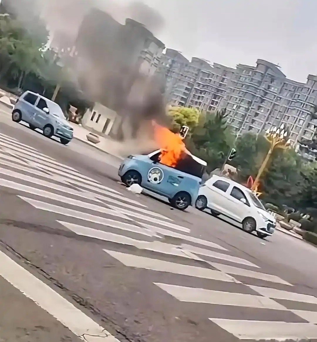 请问这是什么车，烧完后也太滑稽了 