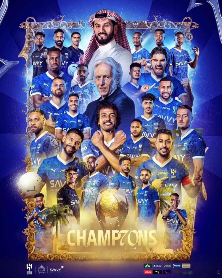 在4-1击败利雅得胜利夺得沙超杯冠军后，目前利雅得新月已经获得了70个冠军奖杯。