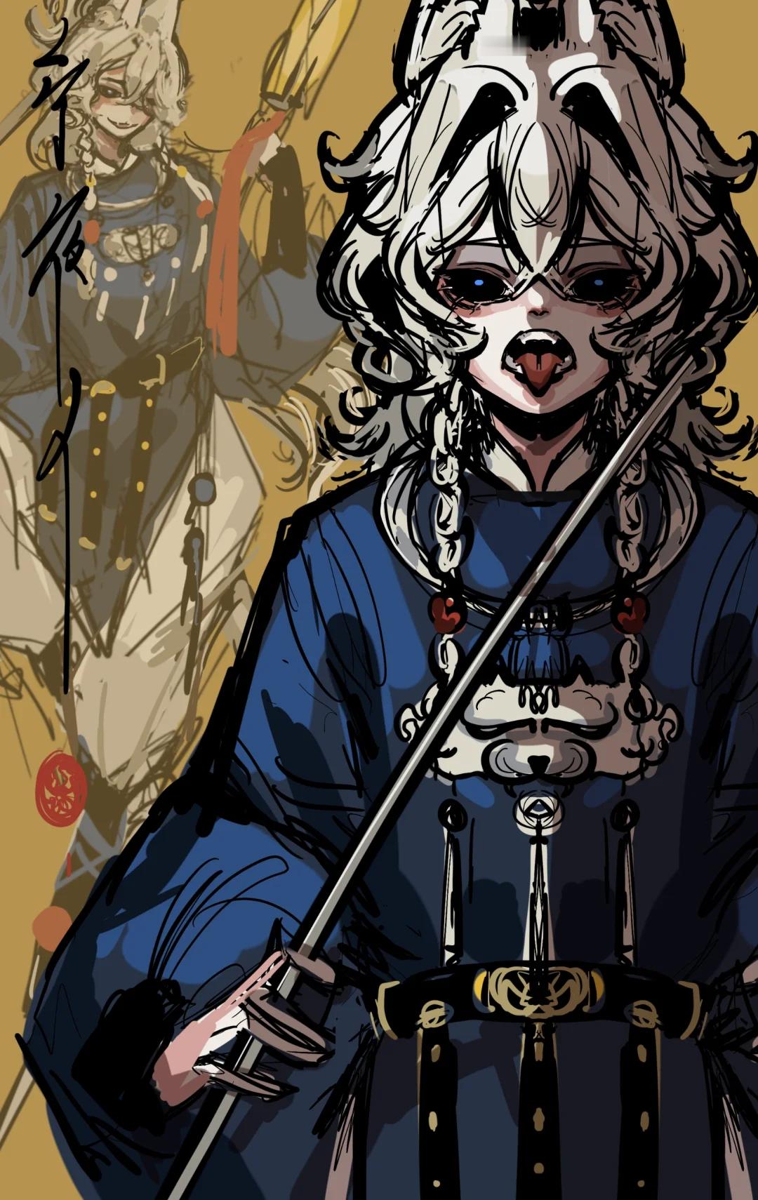 唐风猫猫守夜人衣服参考执灯夜游的小公子，宵禁以后在坊巷游荡……真是长安城最可爱的