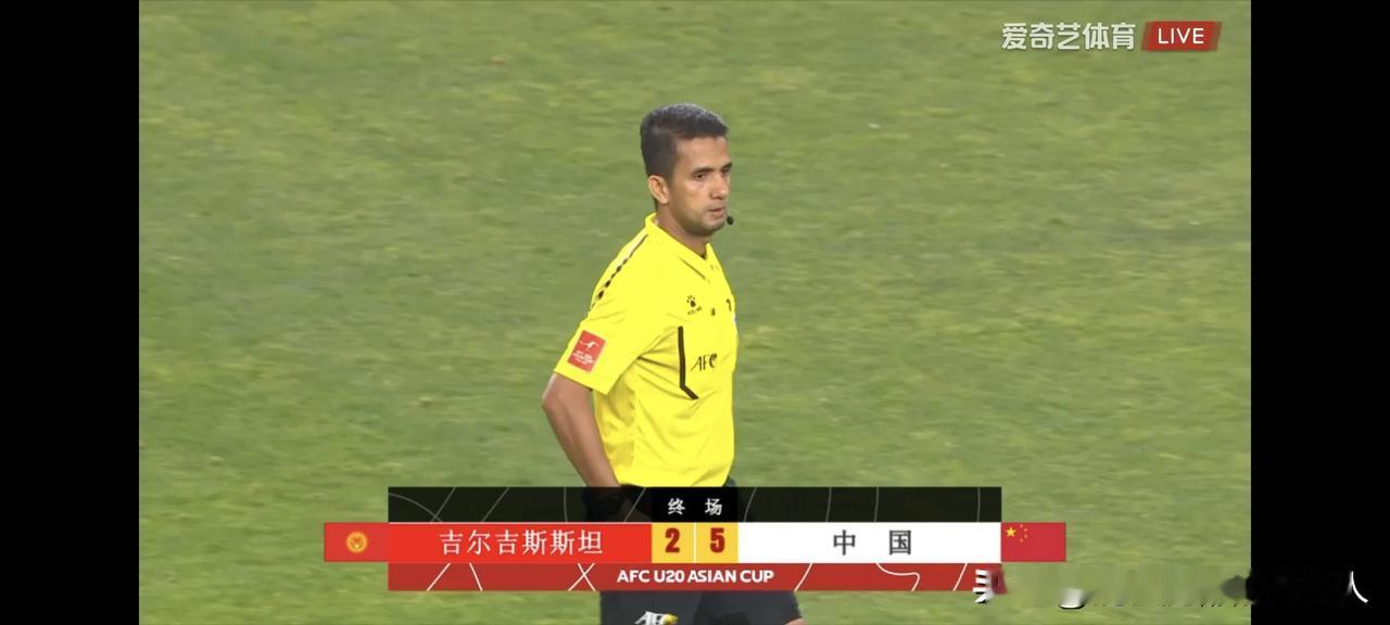 5:2大胜！恭喜U20提前一轮出线！
u20亚洲杯小组赛第二轮，中国队5:2战胜