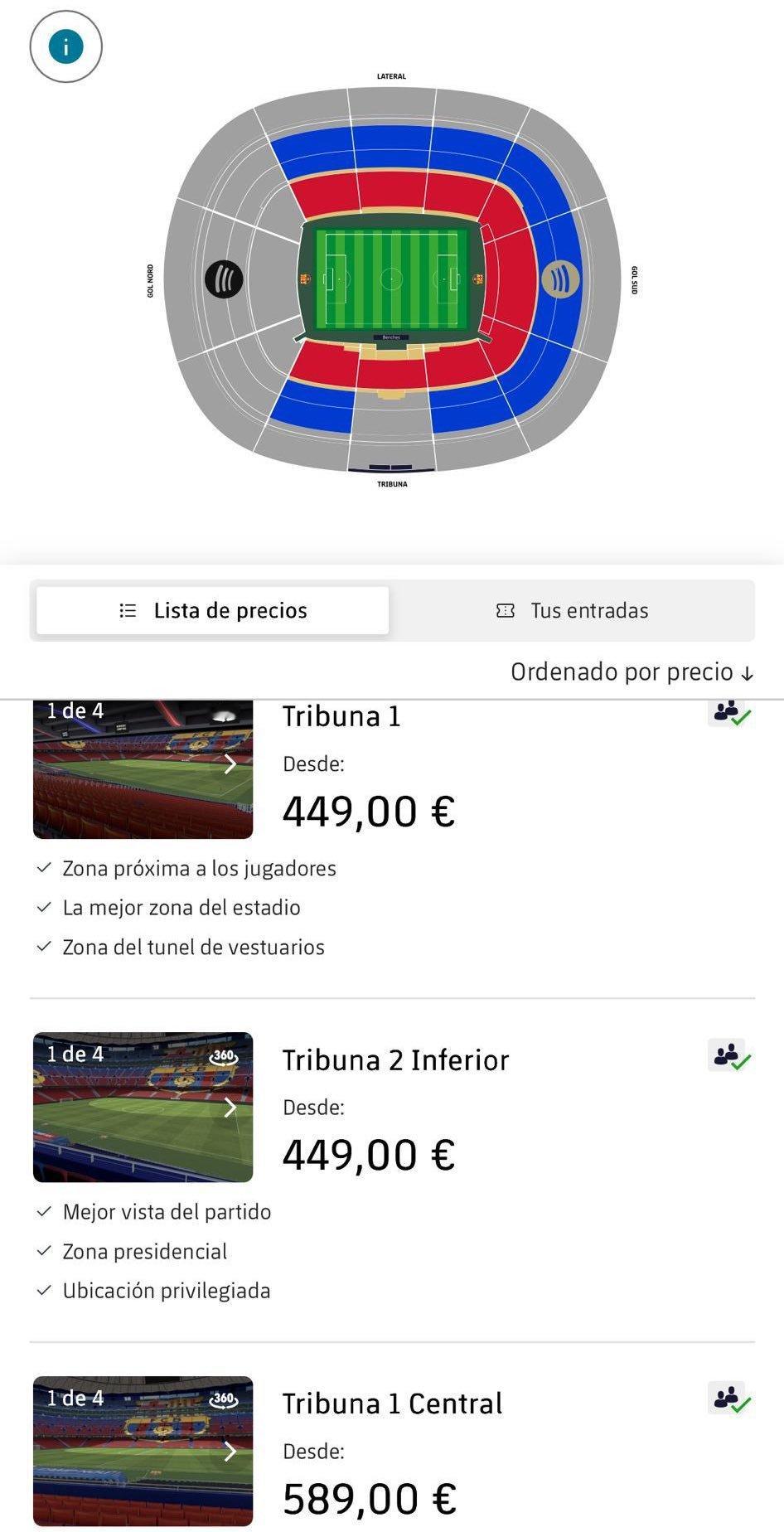 首场诺坎普回归战门票公布，最低199欧元，最高589欧元。💰💰💰💰马卡报