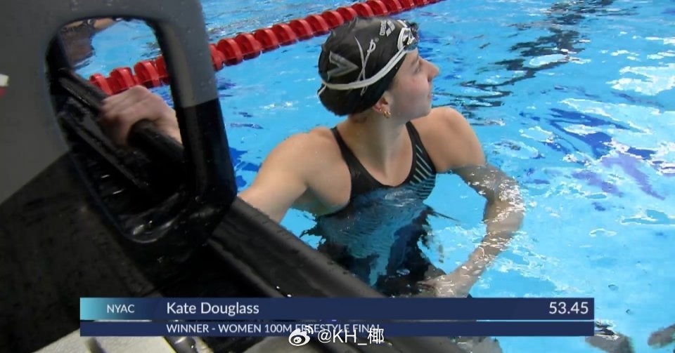 美国游泳系列赛维斯蒙特站 女100自决赛道妹 53.45Erisman 53.5