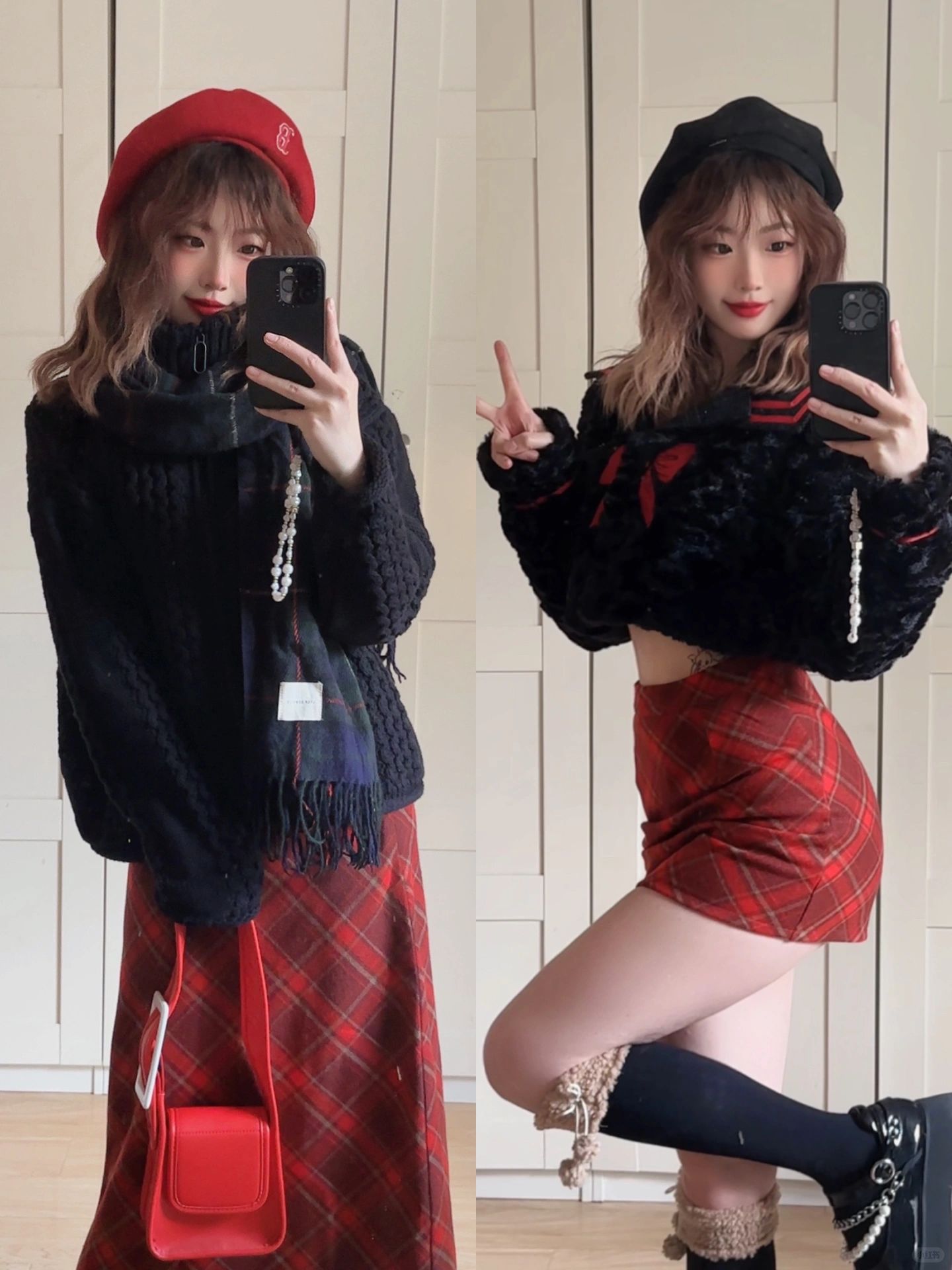 黑红配圣诞穿搭⚫️🔴