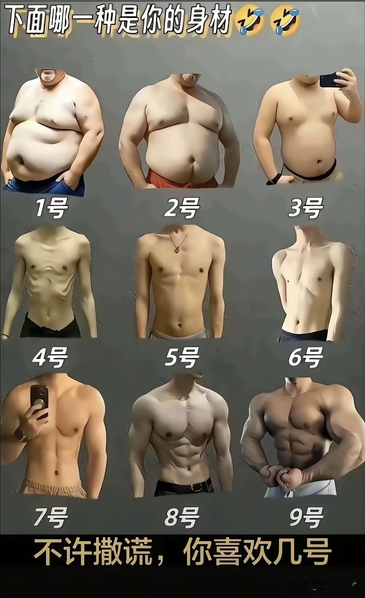 新疆大部分男的应该是1号吧，
内蒙古大部分男的应该是3号，
东北，山东的大部分是