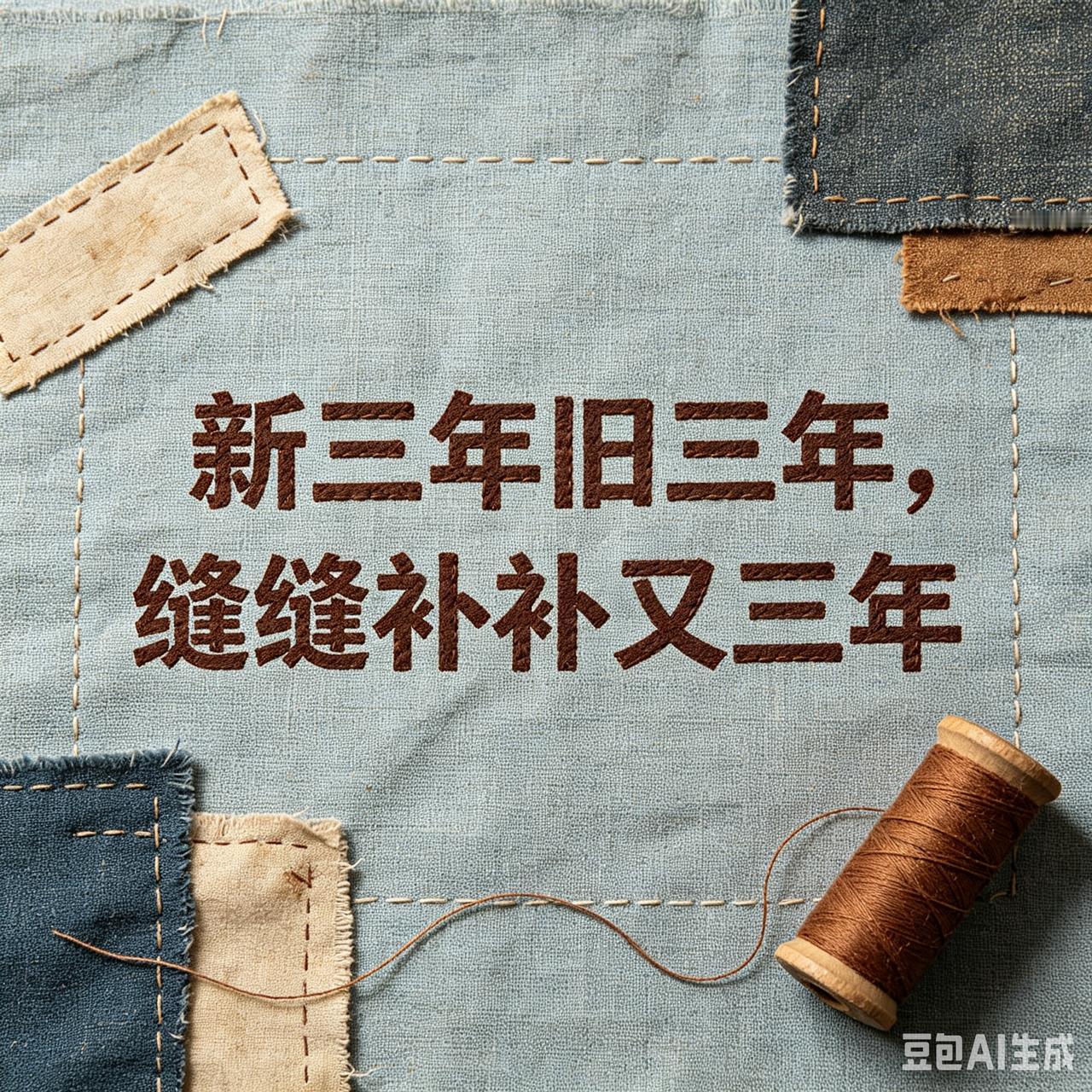 “新三年旧三年”，竟然还有人问下一句是什么？
这句话完整的说应该是：“新三年旧三