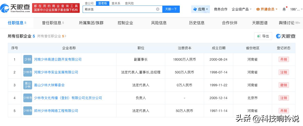 【释永信名下多家企业已注销 释永信曾任职的多家企业已注销】释永信涉嫌4项罪名
3
