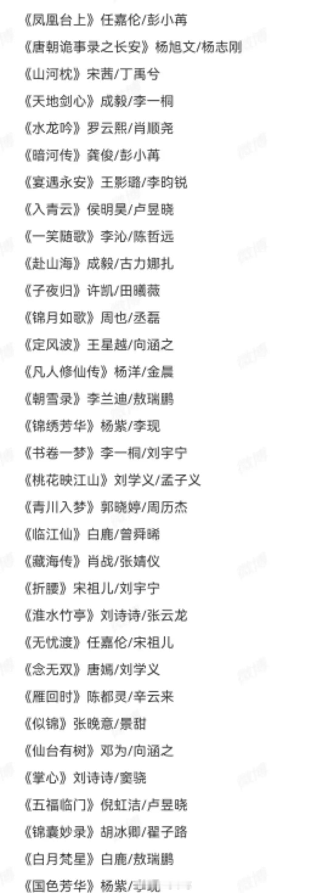 今年已经播了的35部古装剧 看了几部？ 