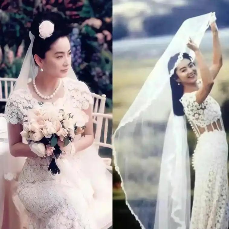 1994年，40岁的林青霞下嫁富豪邢李㷧，她相中了香奈儿1993年春夏高定的这款