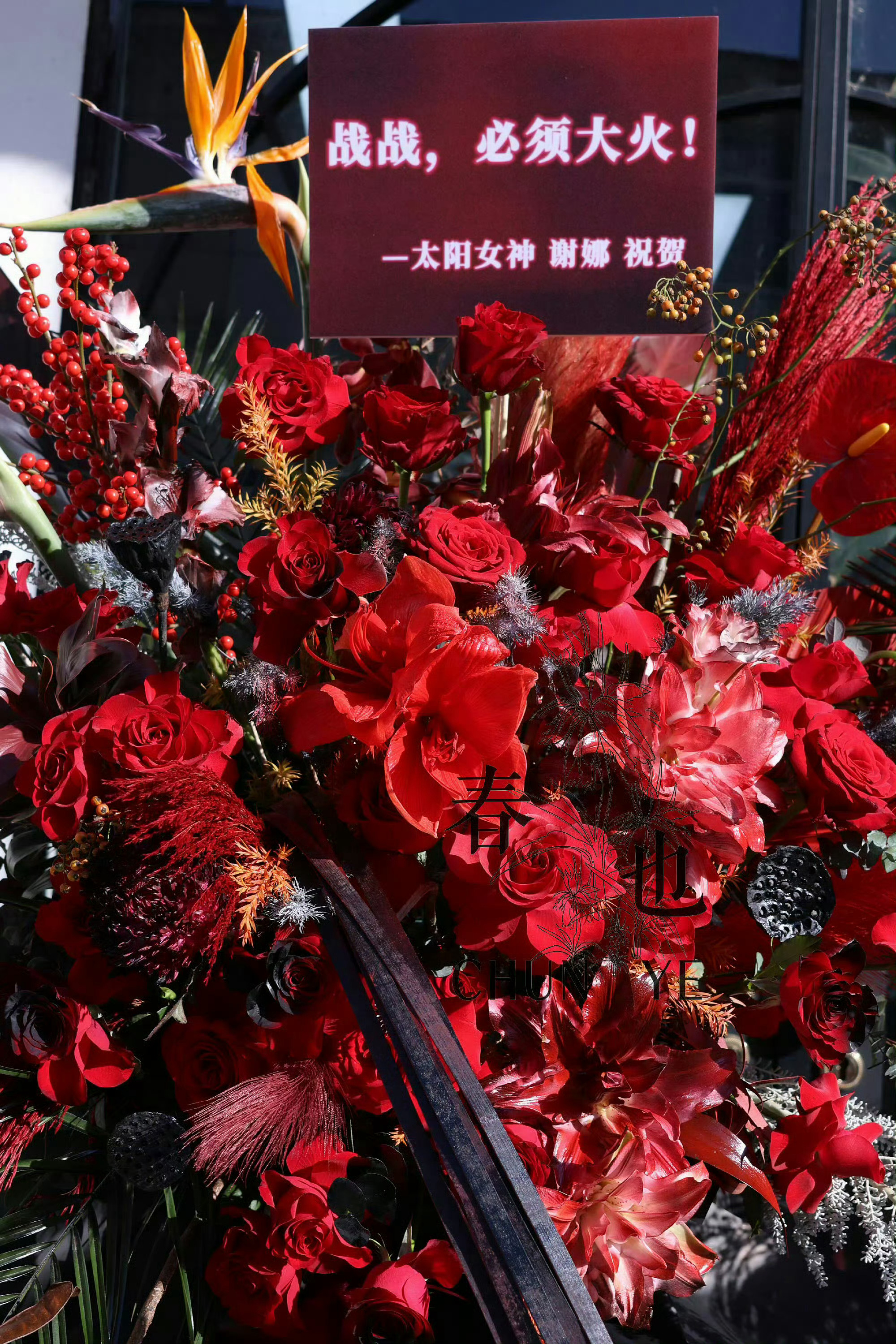 谢娜给肖战演唱会送的花篮谢娜送肖战的花篮谢娜给肖战演唱会送的花篮 ​ ​​​