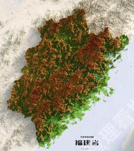 福建省地形是真的厉害：
八山一水一分田的兵家不争之地，果然并非浪得虚名！
博主年