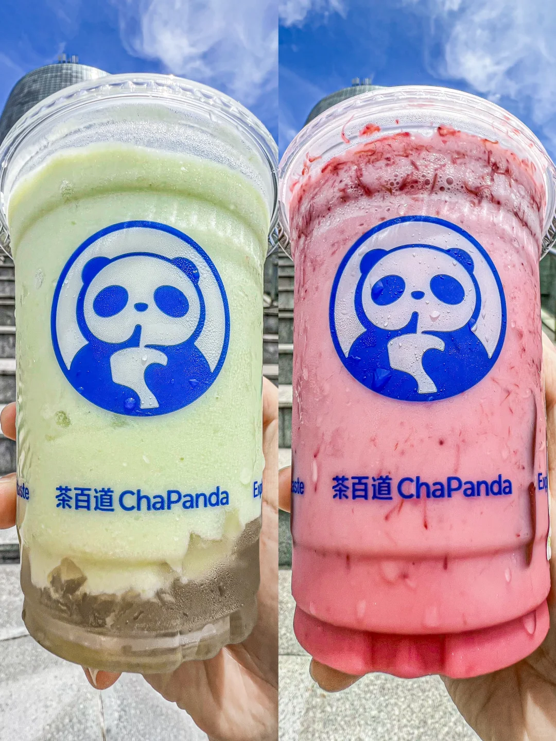 跟风点了这两杯…茶百道你好会做奶昔！！