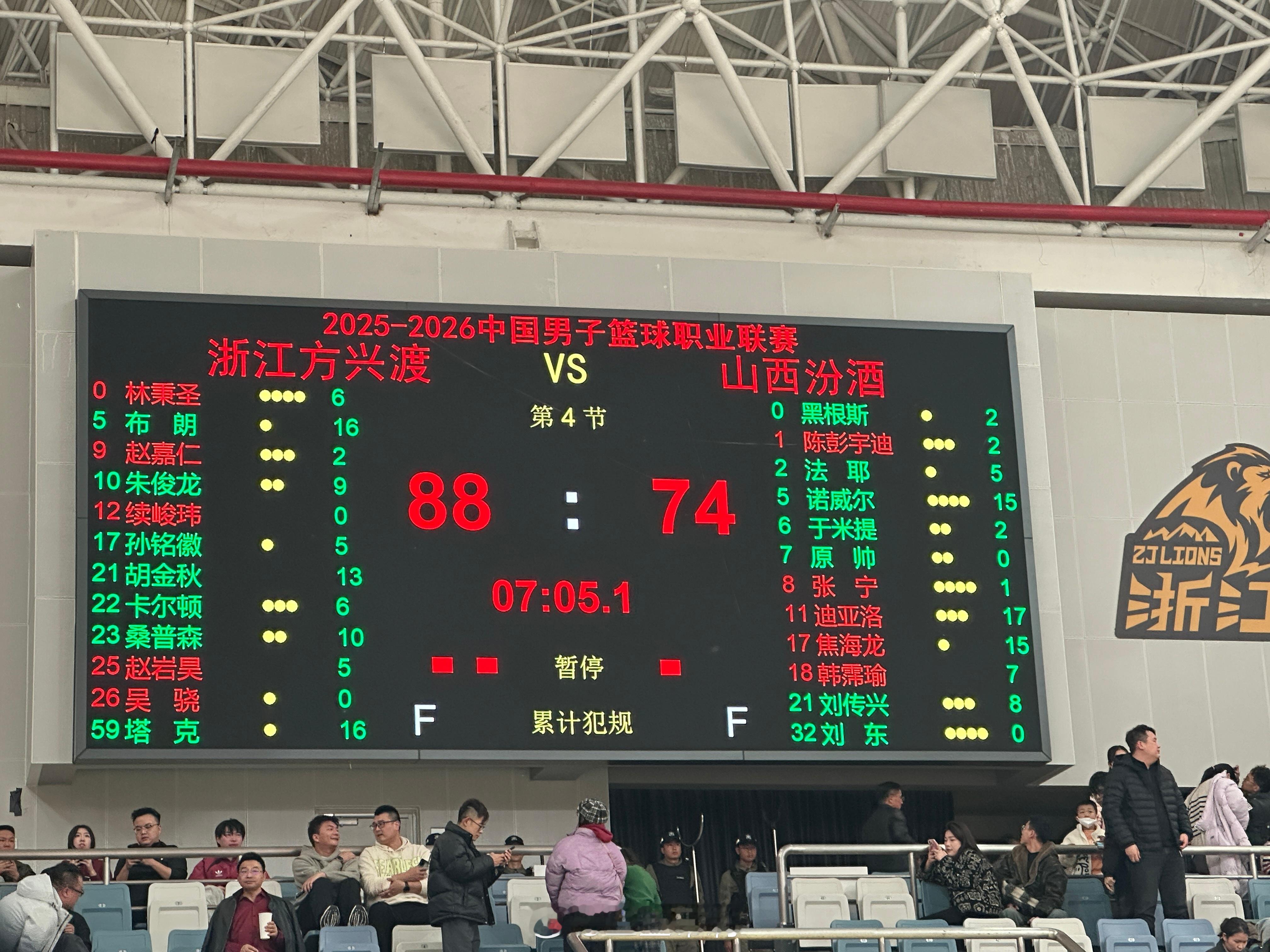 CBA新赛季揭幕战 卫冕冠军开门红！ 杭州·黄龙体育中心体育馆