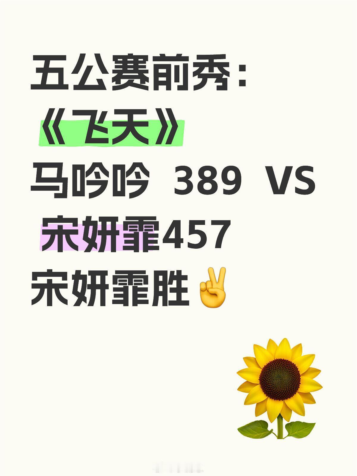 乘风2025[超话]五公赛前秀五公赛前秀：《飞天》马吟吟  389  VS  宋