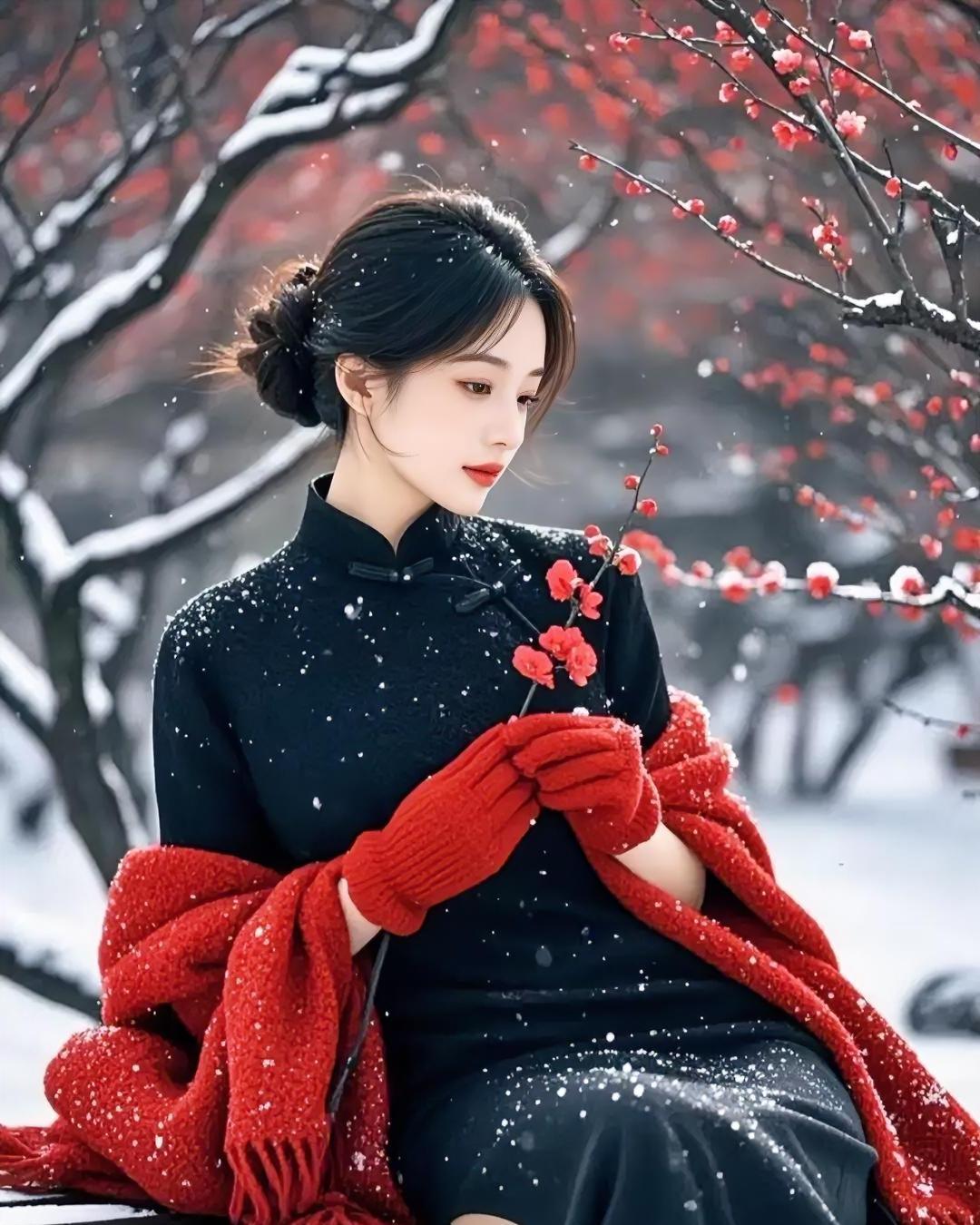 上联：排排紫燕迎秋至
下联：株株红梅知冬来