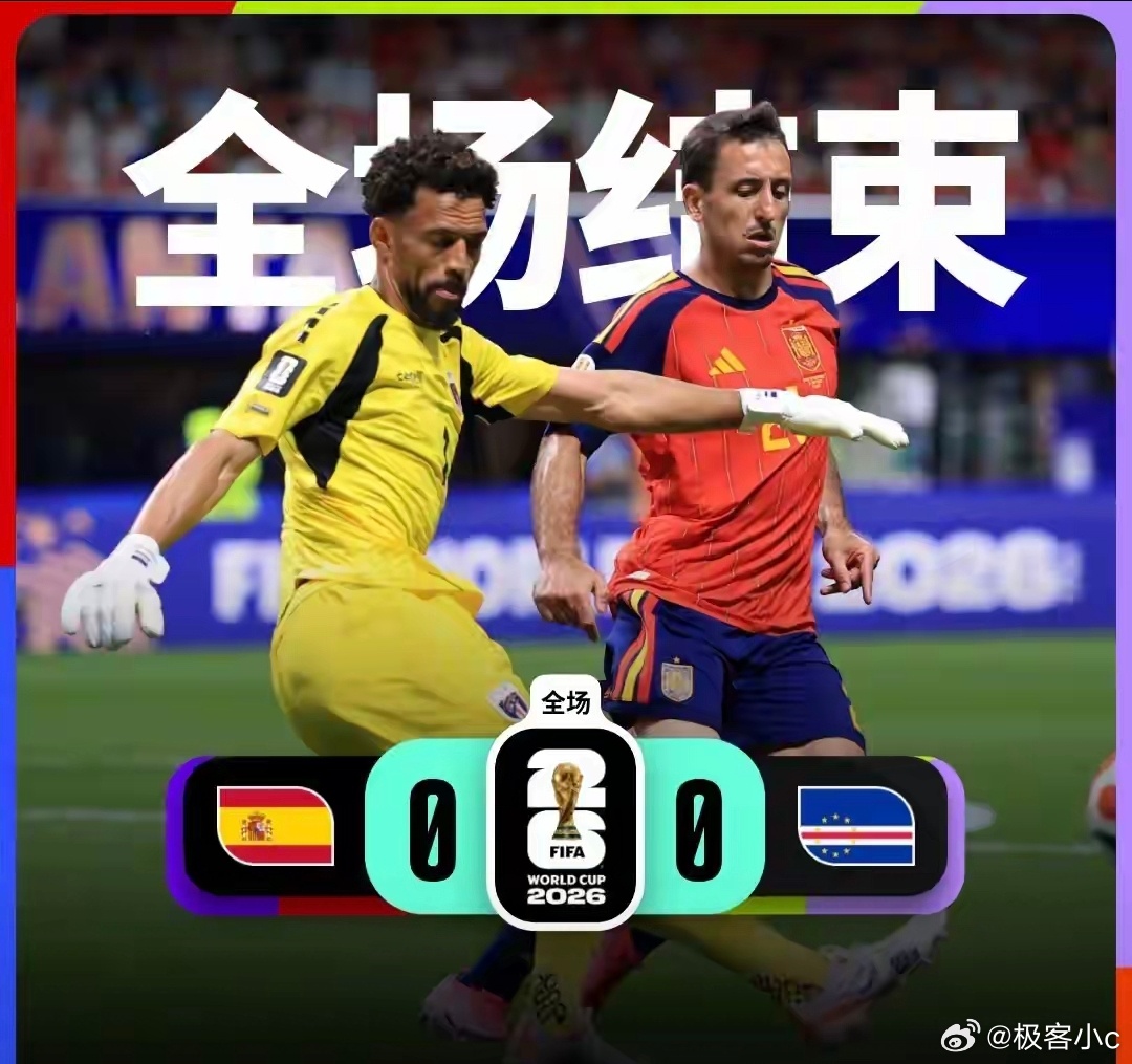西班牙0比0战平佛得角真的是一个大爆冷！要知道佛得角世界排名70位，一个很小的国