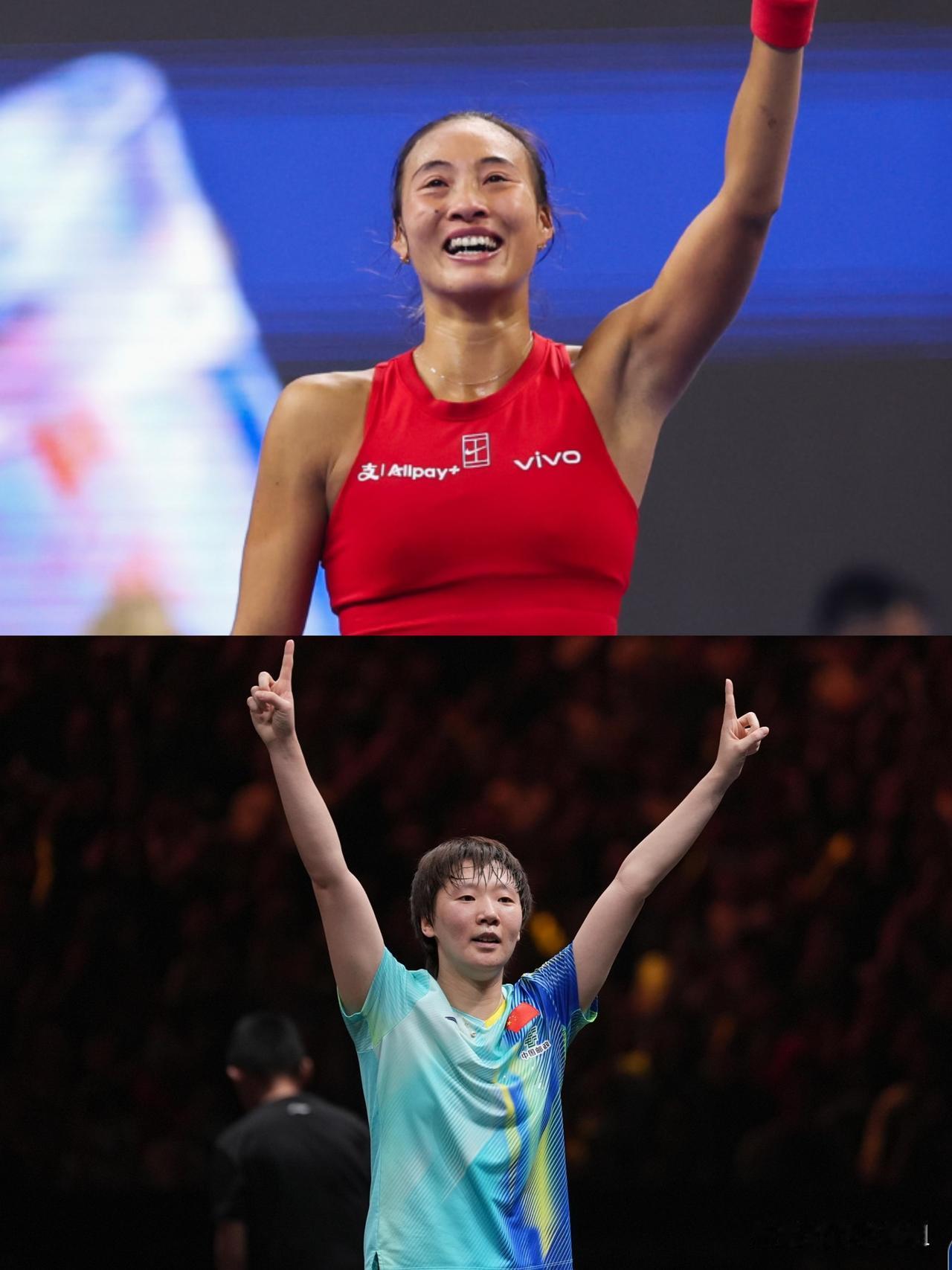 王曼昱把卫冕双冠稳稳拿下，郑钦文则让中网女单冠军首次属于中国本土选手。

同一天