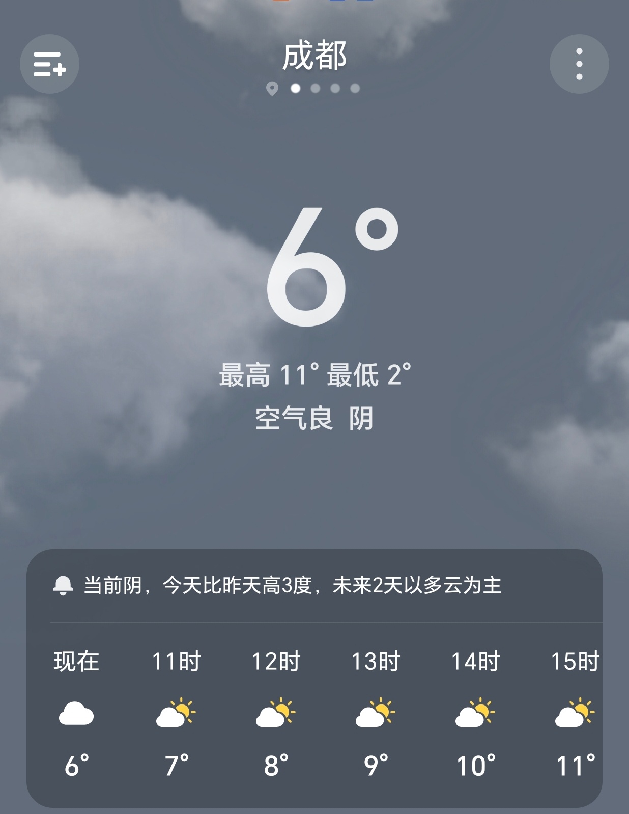 【早安成都】今天是1月25日，星期日，农历腊月初七，成都多云，2-11°C。你睡