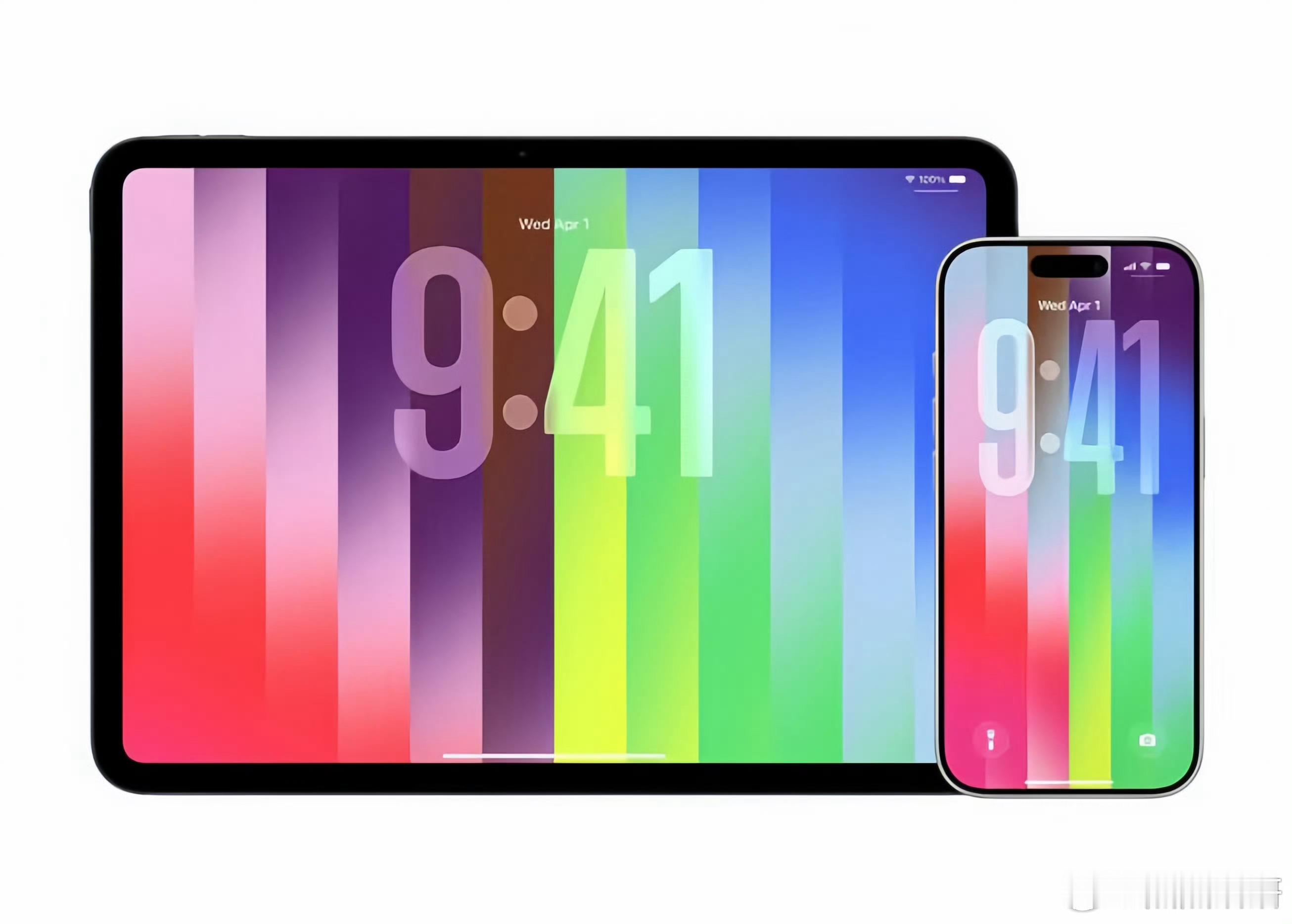 不少网友都发现，今年全新推出的彩虹系列iPhone与iPad专属壁纸，在色调搭配