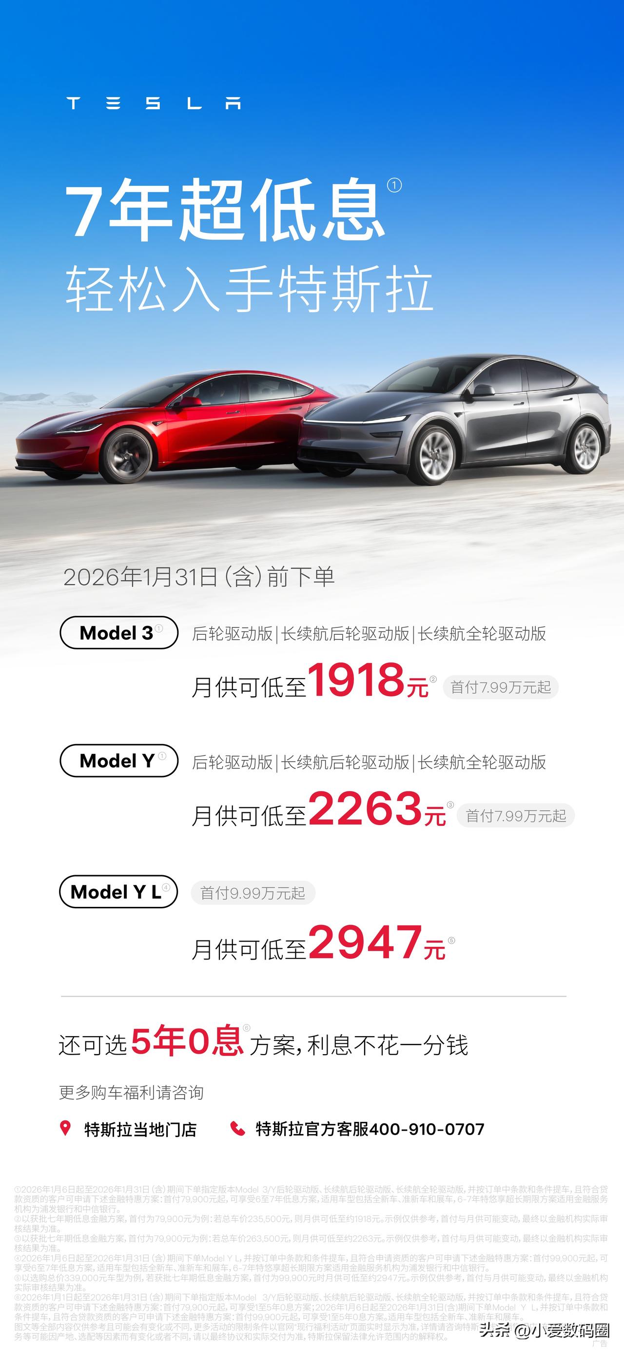 一觉醒来，特斯拉月供低至一千多了，日供63，可能比很多人上班打车钱还少。今天开始