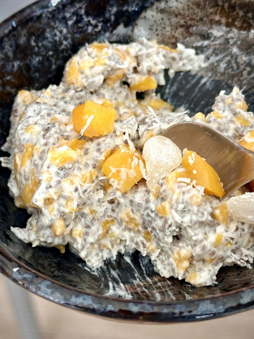 这奇亚籽布丁吃起来妥妥的芒果糯米饭🥭配方