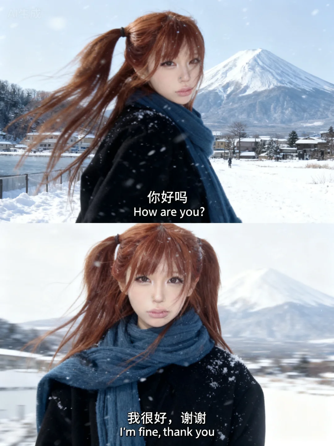 存一些氛围感给雪景