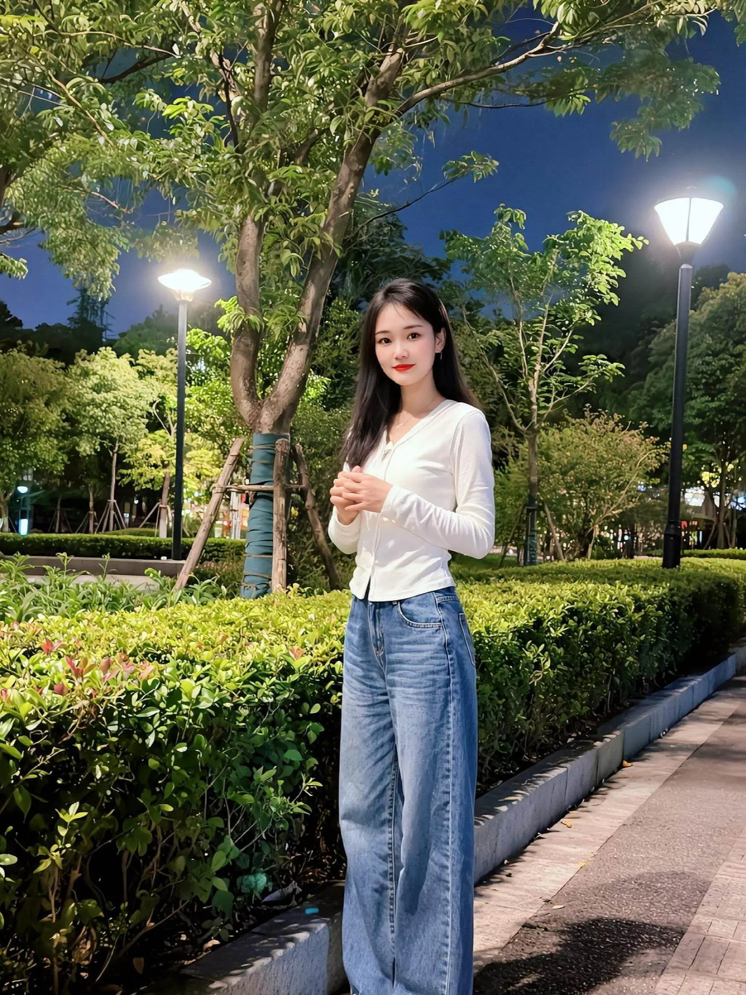 穿搭 显瘦穿搭 牛仔裤