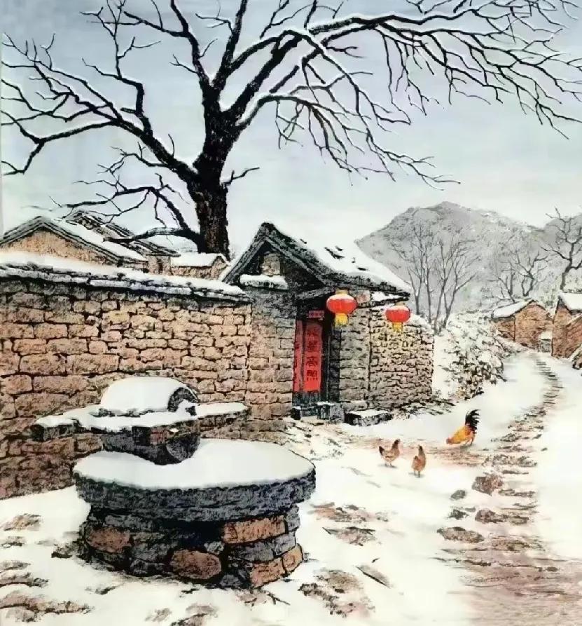 《一剪梅·冬日思乡》
 霜雪欺枝岁欲残。风舞萧寒，云聚天宽。冰封千里望家山，心在