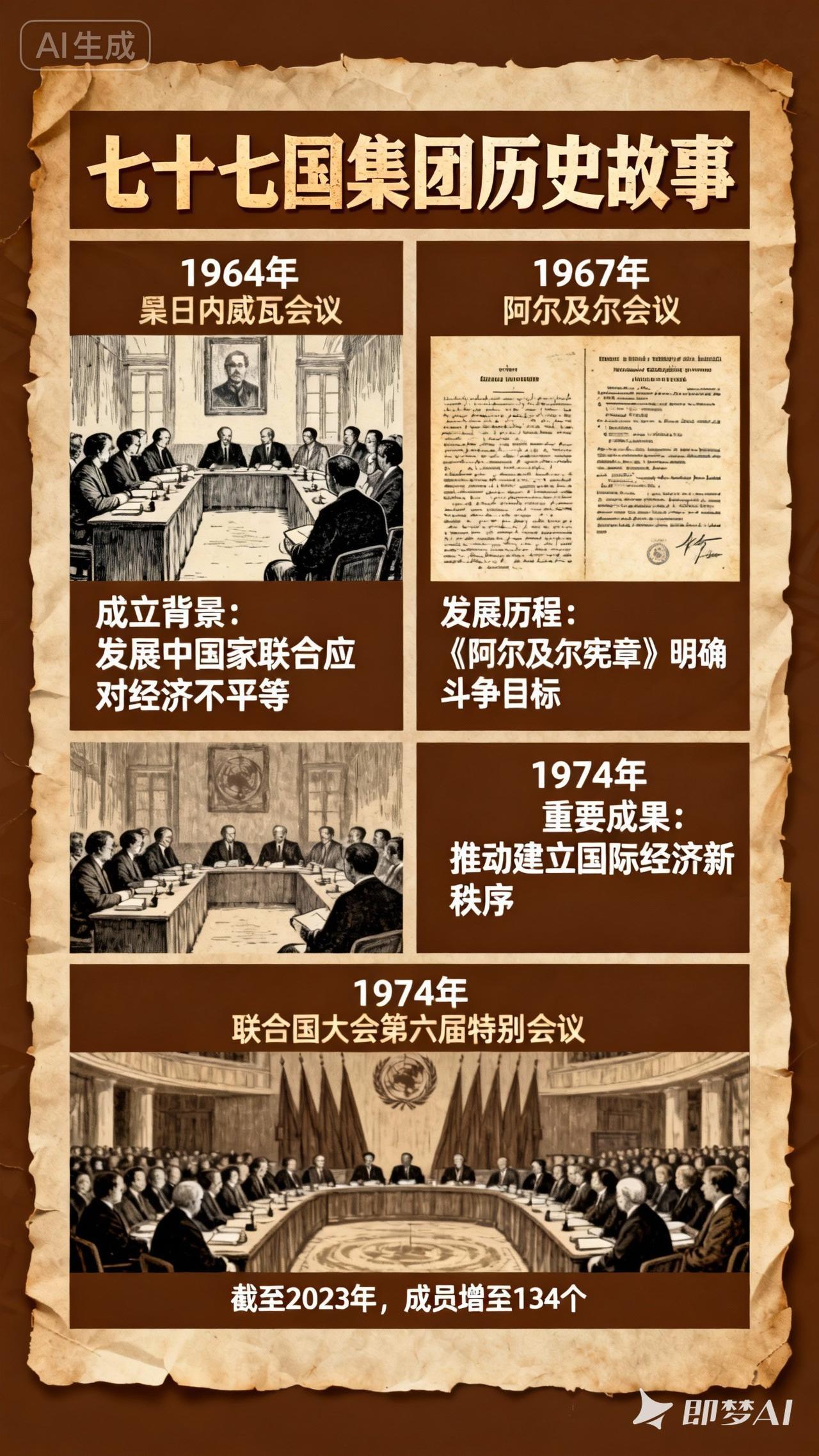 世界历史故事之八十四: 七十七国集团：南方国家的团结之声
 
1964年的日内瓦