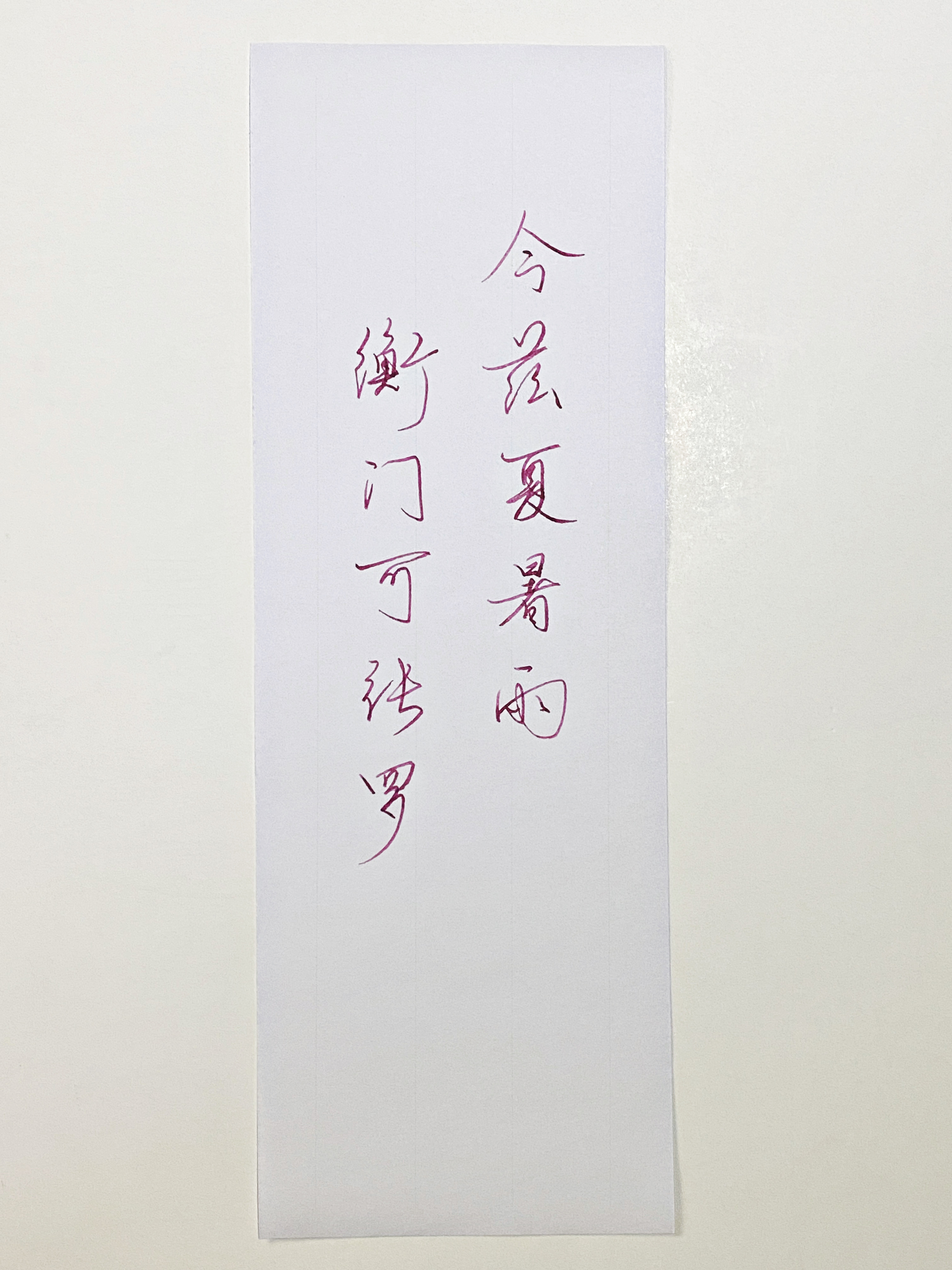 一起写写字  今兹夏暑雨 