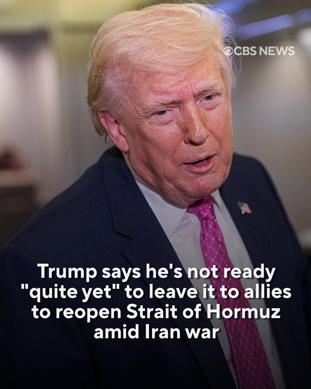 特朗普喊话各国自行去霍尔木兹海峡取油特朗普就霍尔木兹海峡问题向哥伦比亚广播公司表