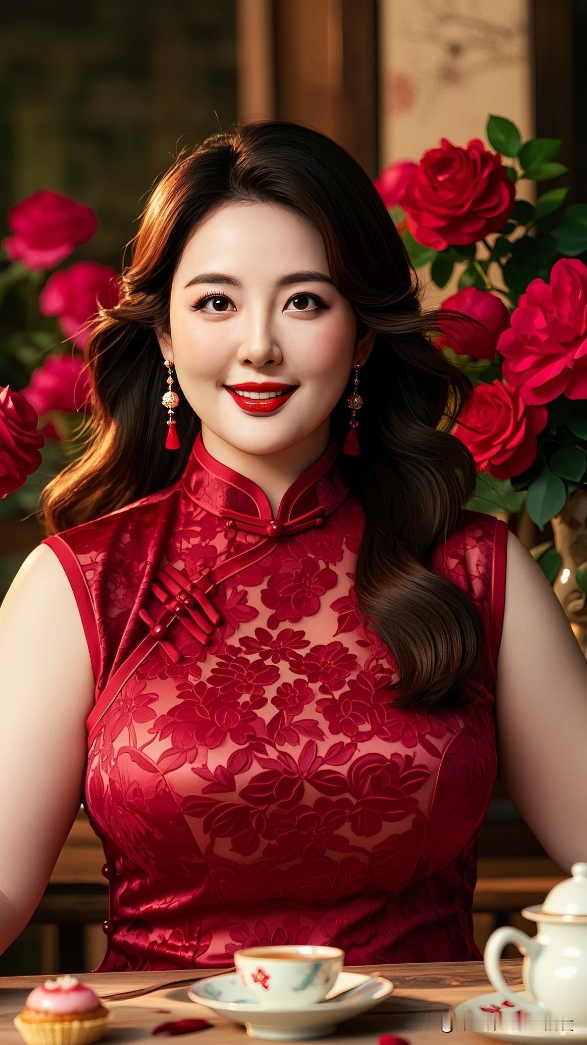 微胖的女生常常给人一种亲切、温暖的感觉。
她们的圆润线条展现出一种柔和之美，让人