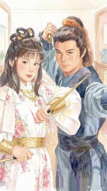 经典怀旧影视古装剧 (TVB) 彩铅画壁纸 