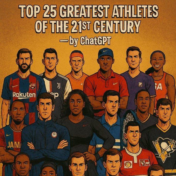 ChatGPT评21世纪最伟大运动员 ChatGPT评出了21世纪世界体坛最伟大