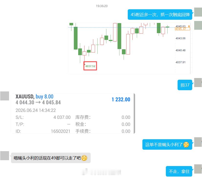 分享一下实盘操作： 晚间在4045附近在盘中布局了多单，随后行情如期上涨抵达40