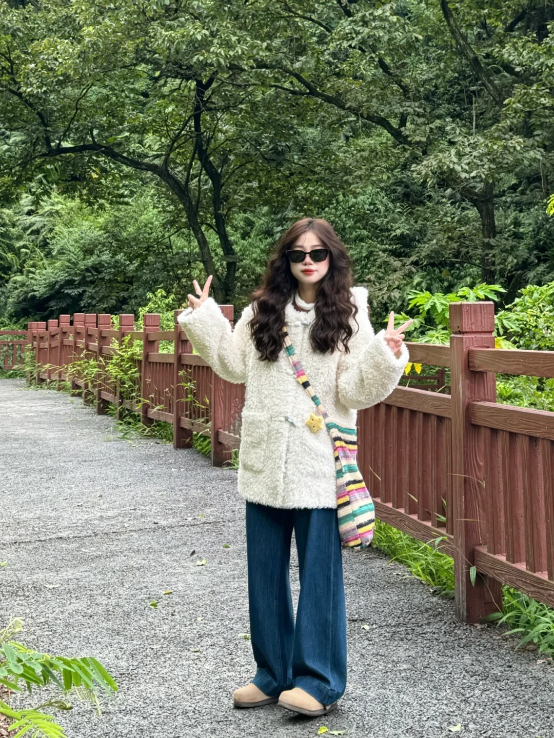 啊啊啊啊羊羔毛外套这样穿！！🍂好好看～
