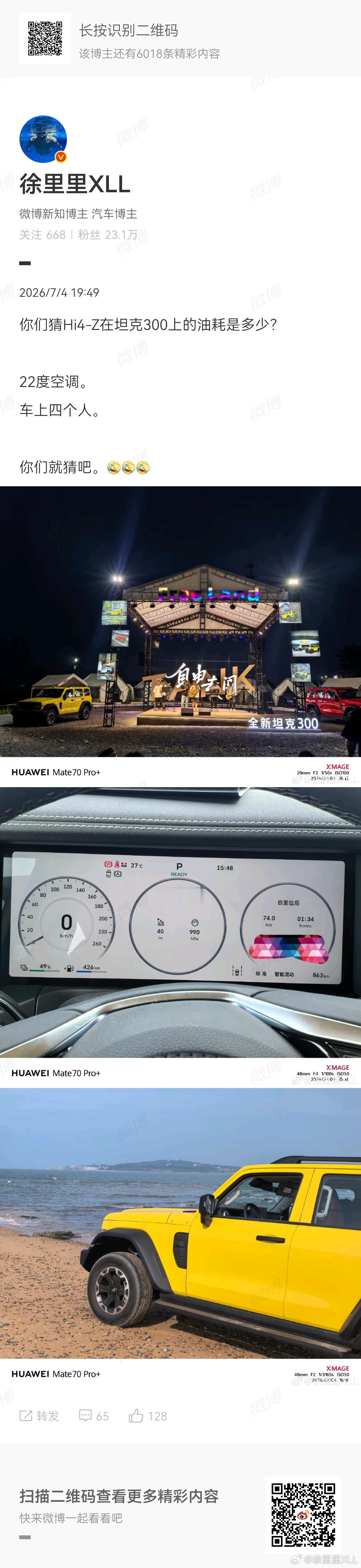 好像很多人非常喜欢全新坦克300这个新仪表。原来的主题仪表也都在。这个其实是个自