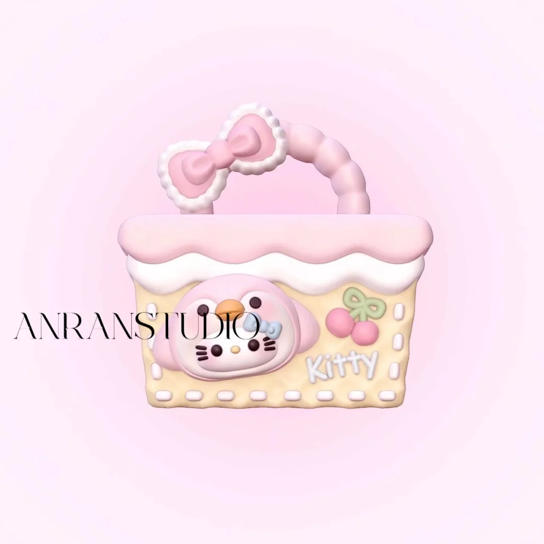 花园系列Kitty樱桃提篮【2D硅胶模具】