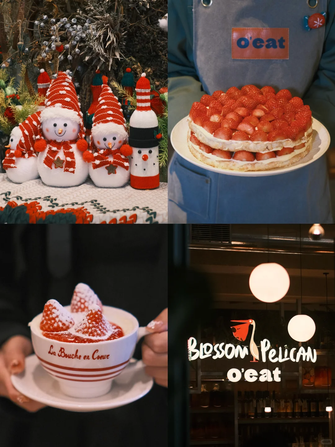 草莓提拉米苏！喜欢的餐厅上了圣诞新品🎄