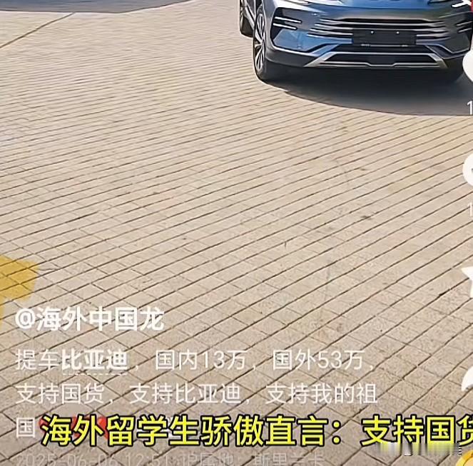 海外留学生：“提车比亚迪，国内卖13万的元plus，国外花费53万，支持比亚迪，