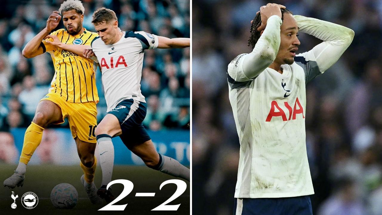 英超：热刺主场2-2遭布莱顿补时绝平，西蒙斯又提前开红酒。
西蒙斯传射+世界波，