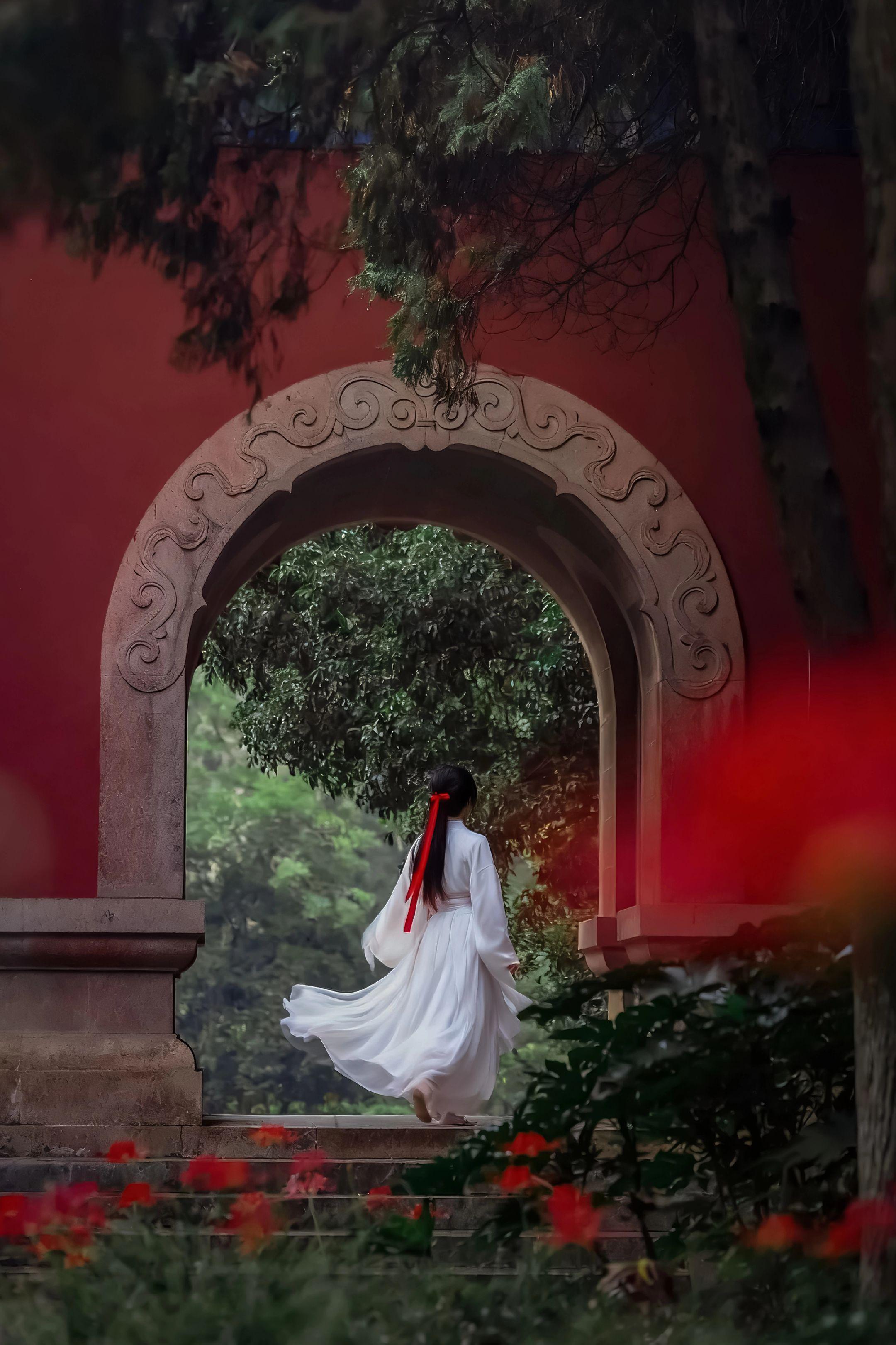 彼岸花又开满了灵谷寺。谁说秋天只能是金黄色？ 南京灵谷寺用血色告诉你...
