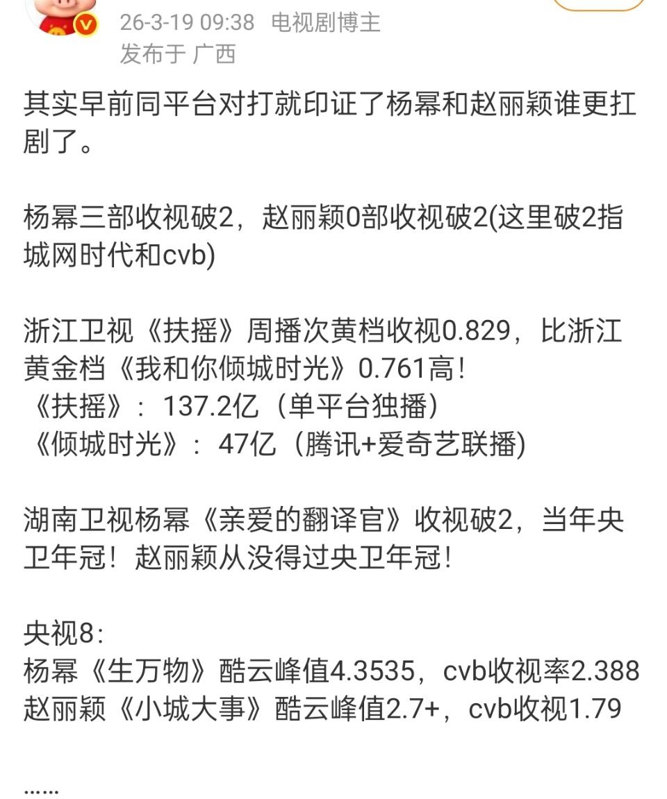 这几年对打平台cvb收视东方卫视幸福到万家收视0.83，暴风眼0.6浙江卫视风吹