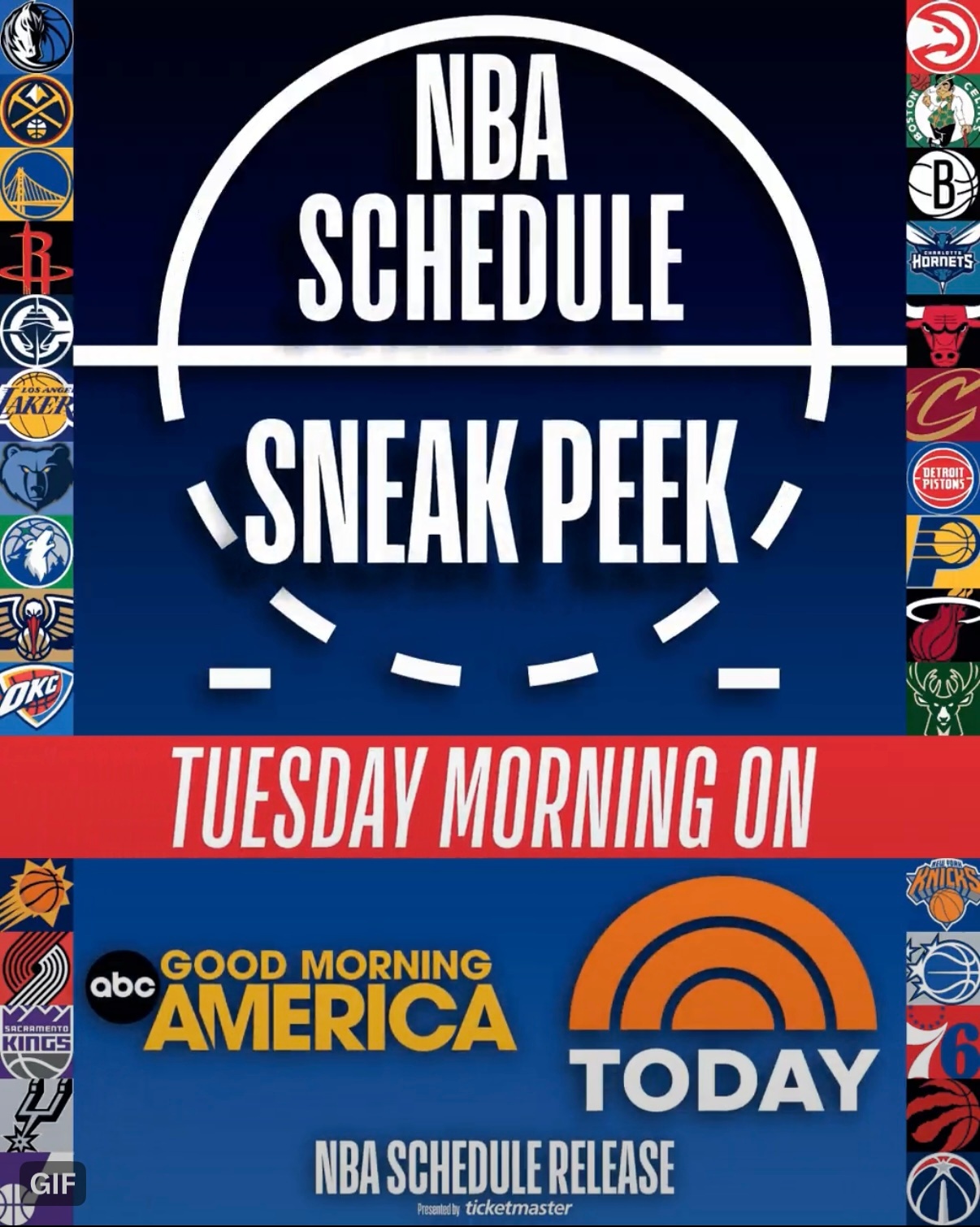 NBA新赛季赛程将在本周公布，大致是北京时间明天晚上。 