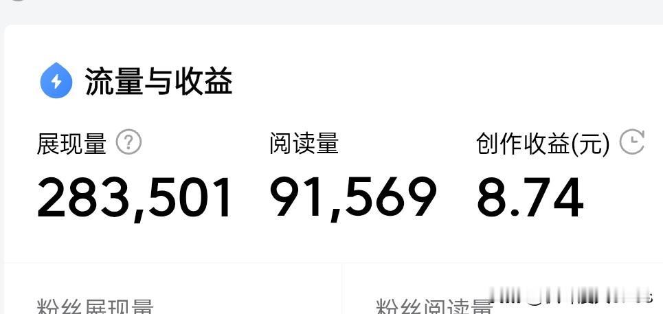 9万阅读，收益8块7毛4：我的爆款就是个笑话[笑哭]

说实话，看到那8块多的收